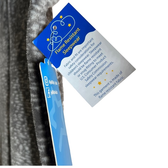 NEW Jellifish Kids Wolf Onsie Kids Sz 3T Gray Zip Up Onsie with Wolf Hoody - Picture 9 of 12